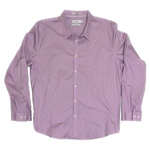 Calvin Klein Mens Lavender Purple Button Up Dress Shirt